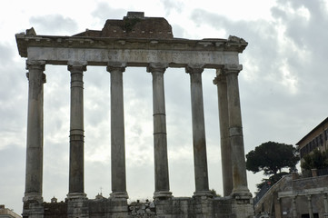 Fototapeta premium front view of the roman forum