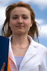 Obraz premium young business woman