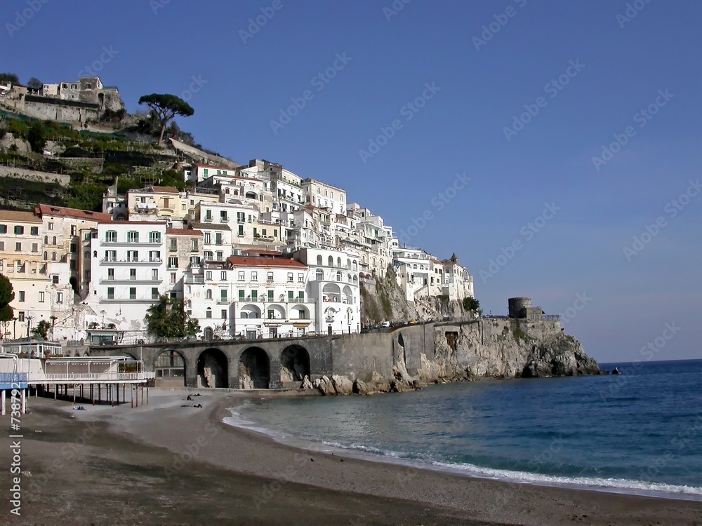 Wall mural beach at amalfi