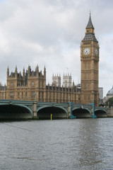 Fototapeta na wymiar Big Ben, Westminster Bridge