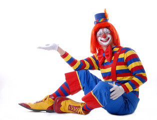 Fototapeta na wymiar siedzi clown
