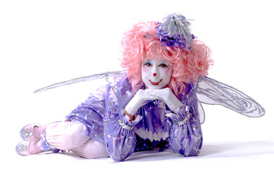 fermale clown with wings