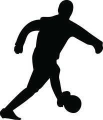 soccer player silhouette