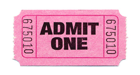 Naklejka premium the big ticket (pink)