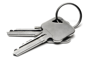 two apartment keys w/ ring