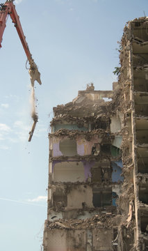 demolition of tower block