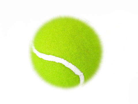 Tennis Ball On White Background