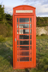 rural telephone box, uk.