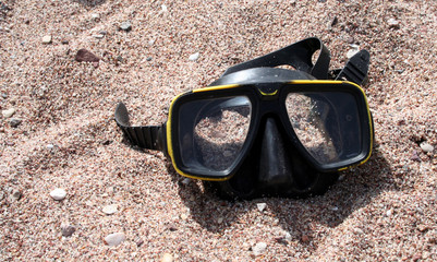 goggles on the beach