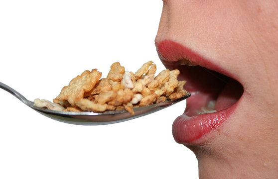 Woman Eating Cereal