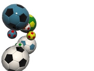 coloured soccer football illustration