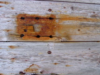 weathered wooden doors
