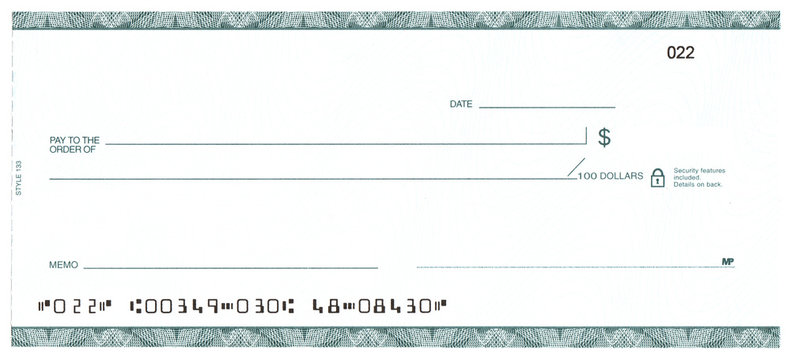blank check (fake account)