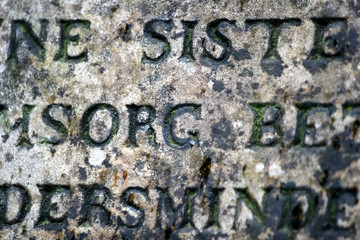 writting on an old stone