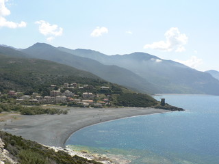 plage sauvage dans le cap corse