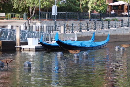 blue gondolas