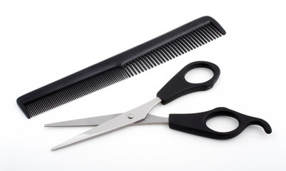scissors and comb