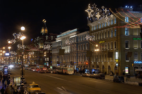 View On Nevsky Prospect. St-petersburg. Russia