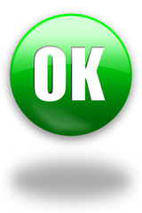 ok green button / sign