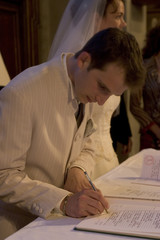 Fototapeta na wymiar signature du marié