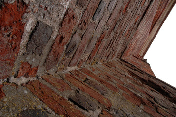 old brick wall corner