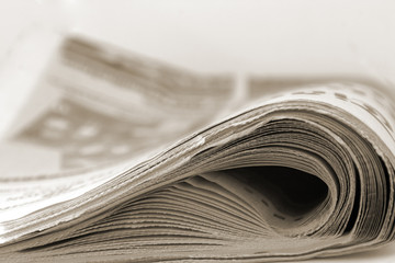 newspaper in sepia