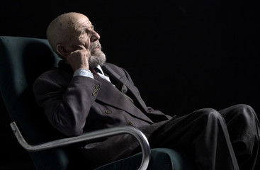 sitting and  thinking