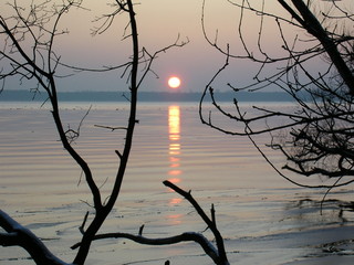 sonnenuntergang am ufer