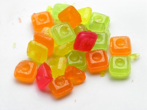 colourful hard sweets