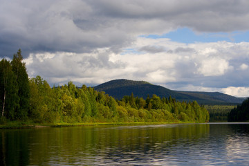 the river vishera in the ural mountains