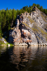 the river vishera in the ural mountains