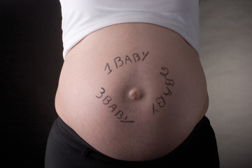 one baby, two baby, three baby belly