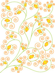Fototapeta na wymiar spiral orange design