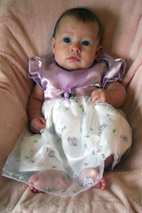 little baby girl in dress
