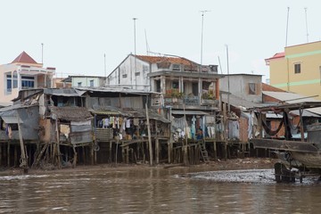 houses in the mekong delta