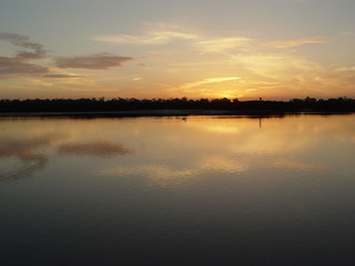 Fototapeta na wymiar sunset reflections