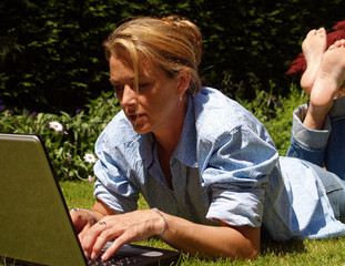 working outdoors.