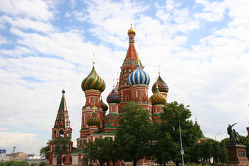 st. basil's cathedral on the red square in moscow