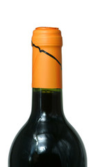 bottle of wine on white