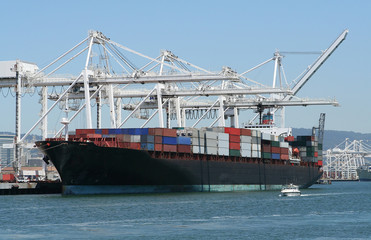 Fototapeta premium huge cargo ship