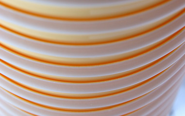 stack of plastic cups