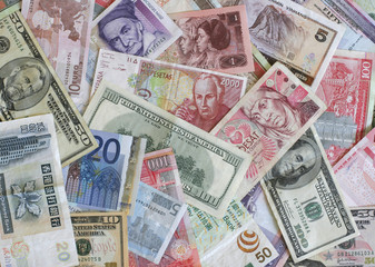 Fototapeta na wymiar obca waluta