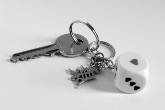 keys in black and white