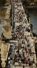 crowded charles bridge