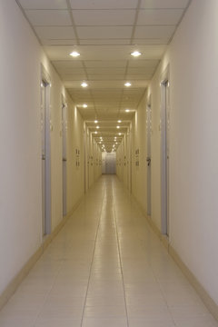 empty corridor with doors