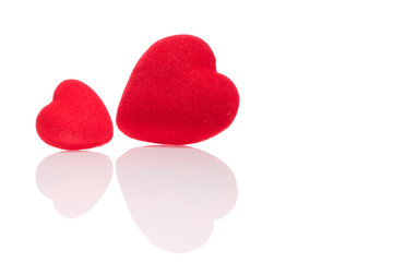 two hearts and their reflection