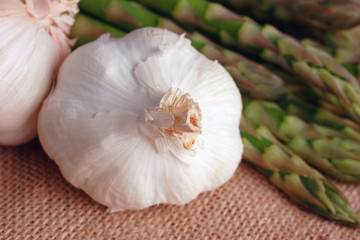 asparagus and garlic