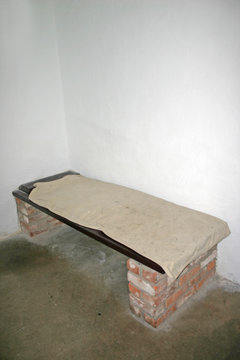 Old Prison Cell Bed At Stirling Castle In Scotland