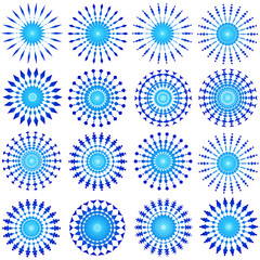 blue circular designs
