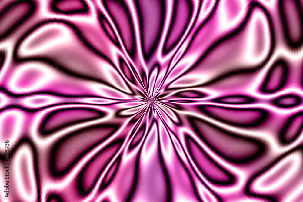 Wall mural fractal flower bloom - pinks